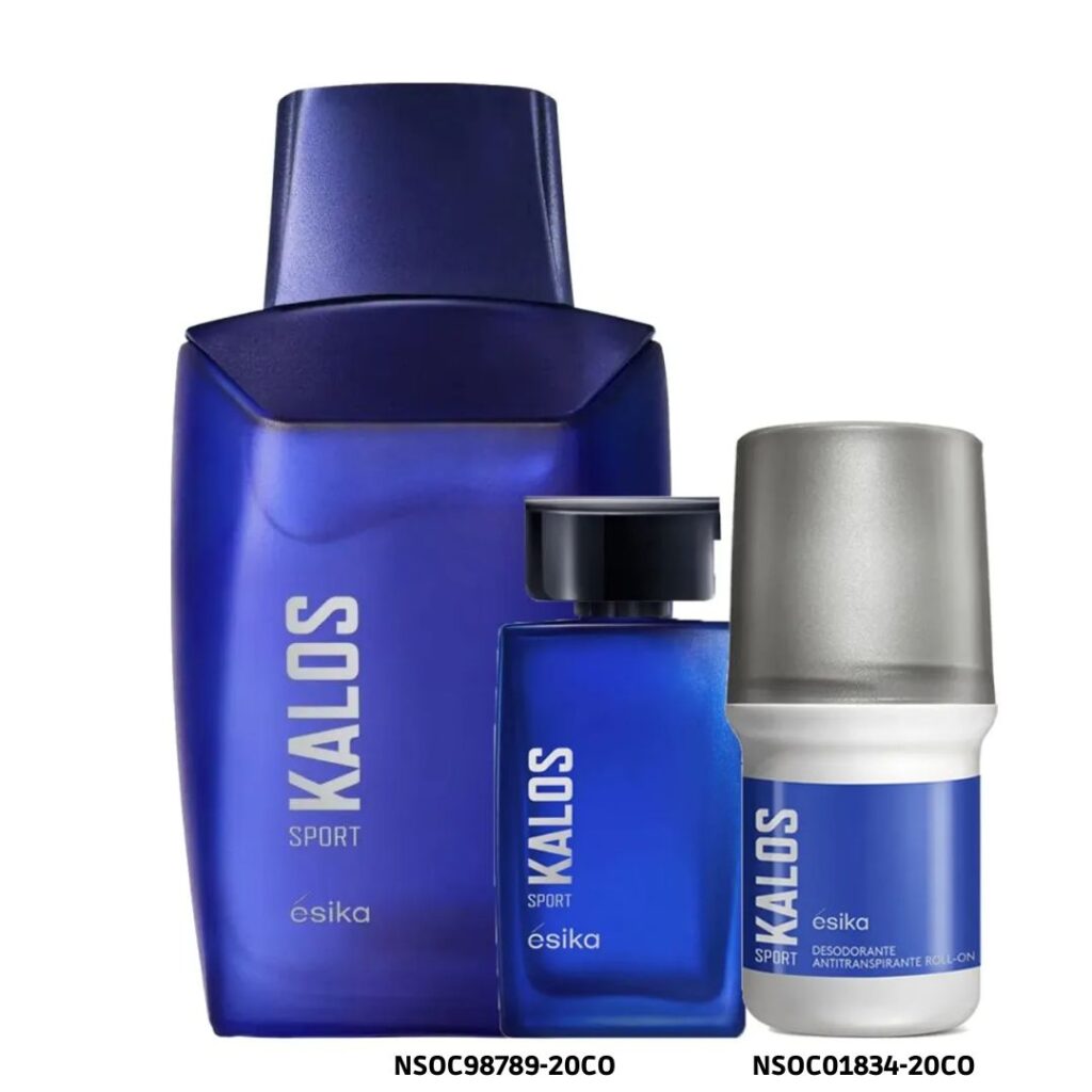 Esika - Set de Hombre Kalos Sport Perfume con Mini Eau Toilette y Desodorante